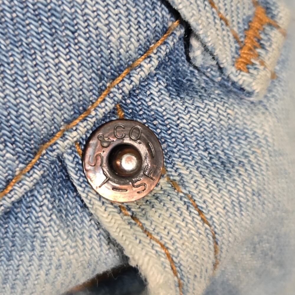RARE Vintage 70s/80s Levi's 501 Orange Tab 32x30 Embroidered Button Fly Straight - Picture 15 of 16
